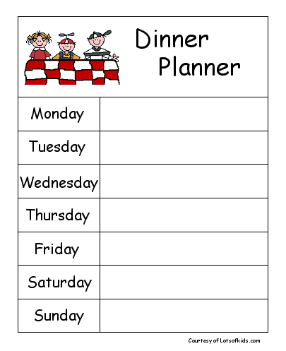 Meal Plan Calendar